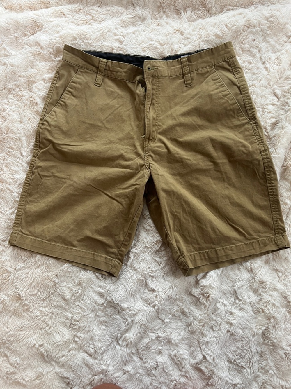 Volcom Men's Flat Front Shorts in Olive Green
